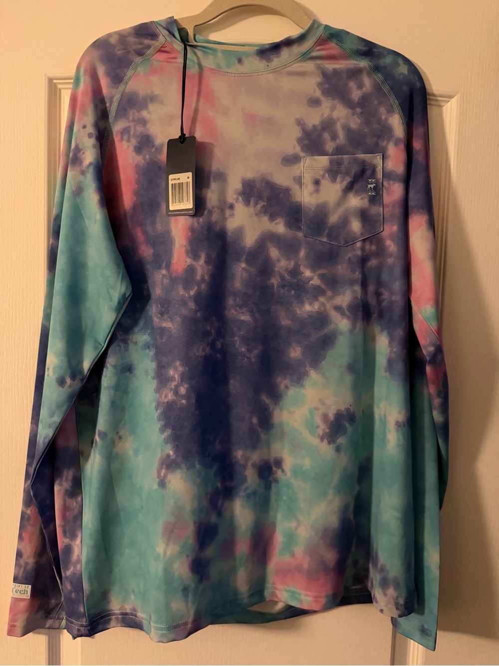 Southern Point Co. Performance Unisex 
 Tie-Dye Long Sleeve Shirt - Blue,